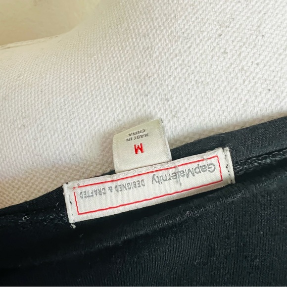 GAP Maternity Black Long Sleeve V-Neck Dress - Picture 4 of 6